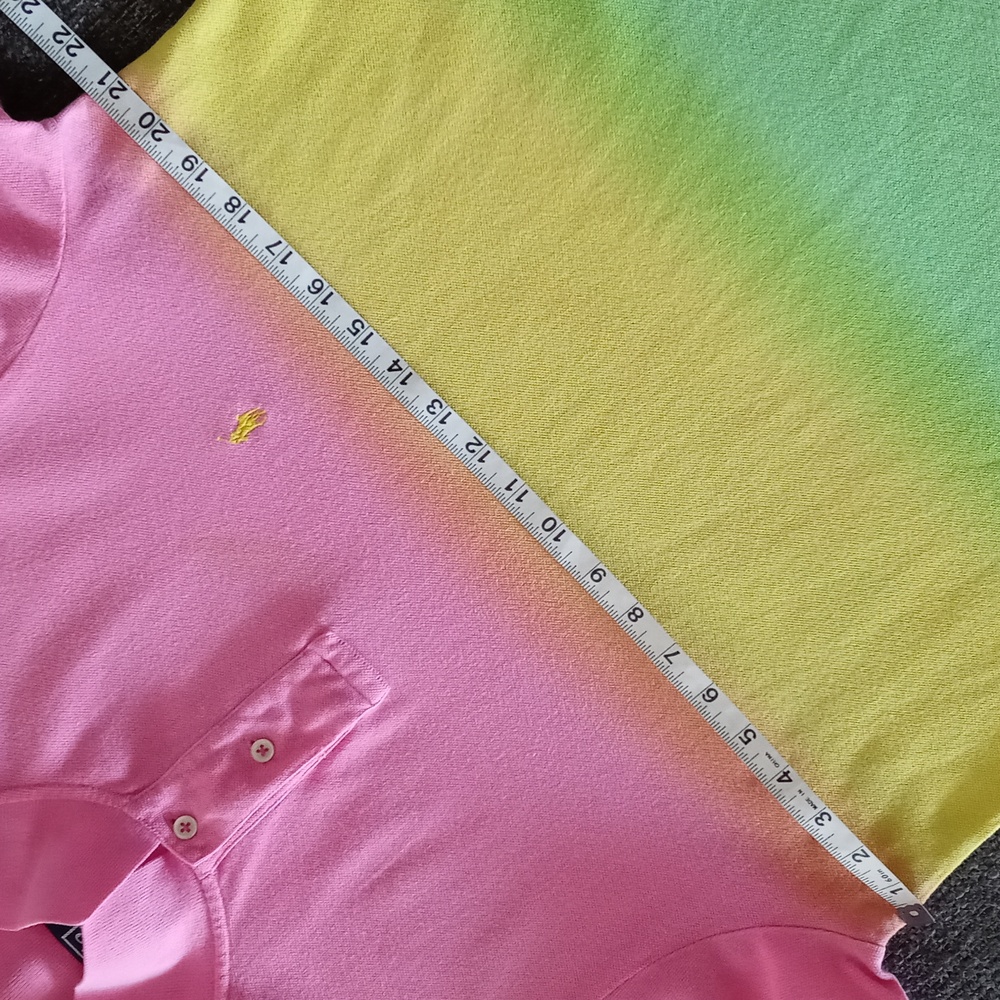 🌈VERY RARE/VTG Polo Ralph Lauren🌈 - Multicolor Ombre "Easter" Dip Dye S/S Polo - Picture 13 of 15